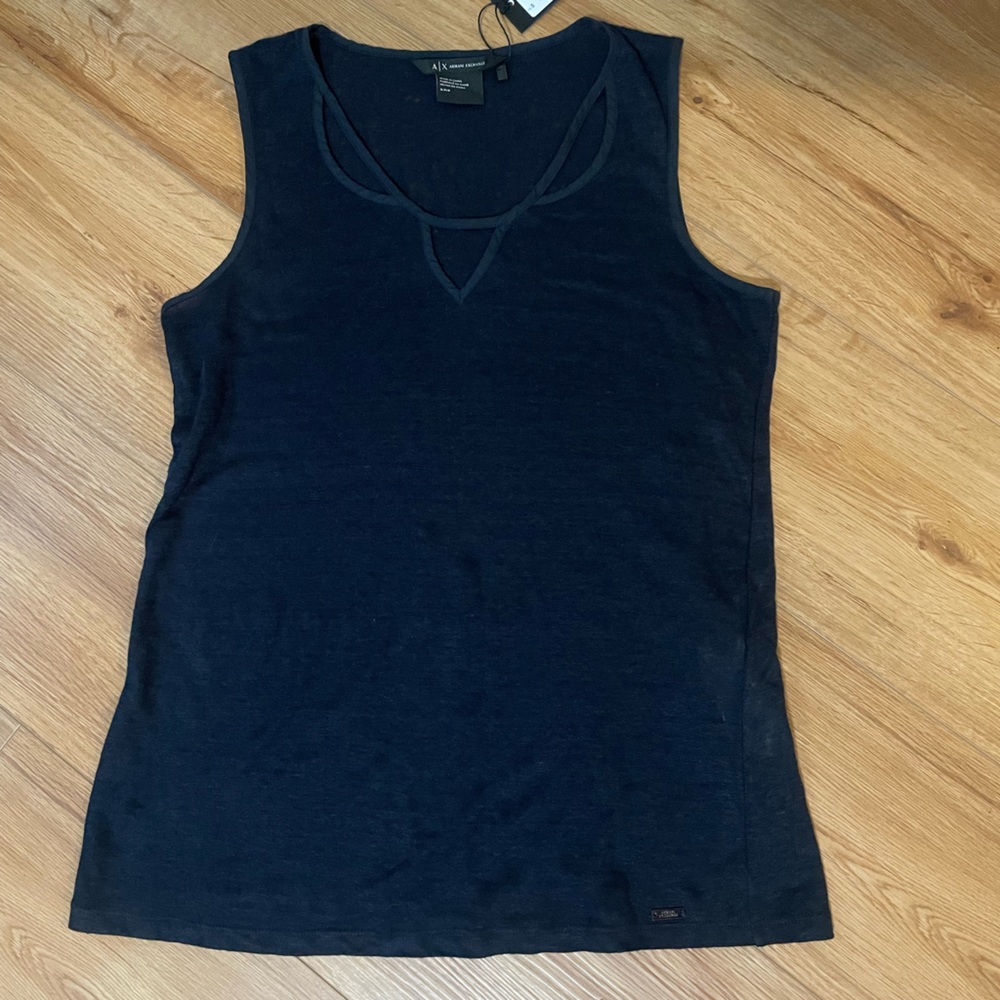 Armani Exchange 100% linen tank, size S, NWT